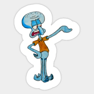 Grumpy Squidward Sticker